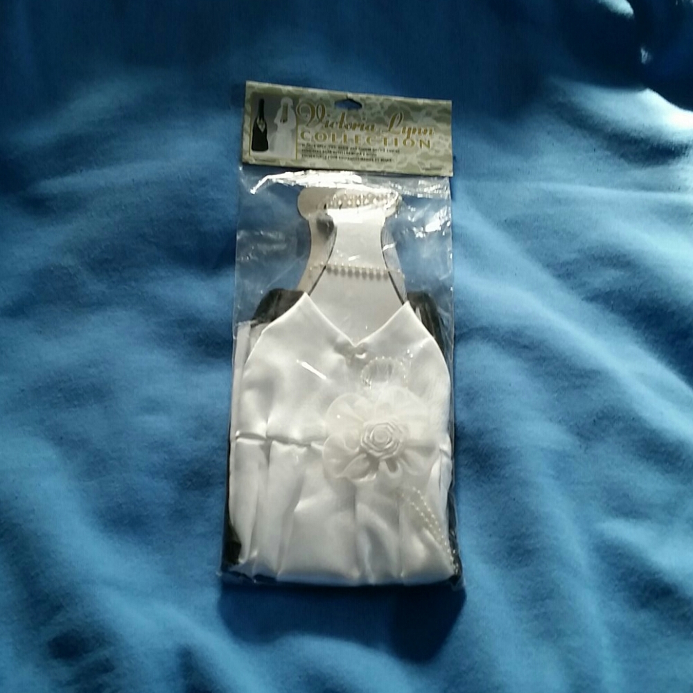 Brand new fabric  bride and groom bottle covers